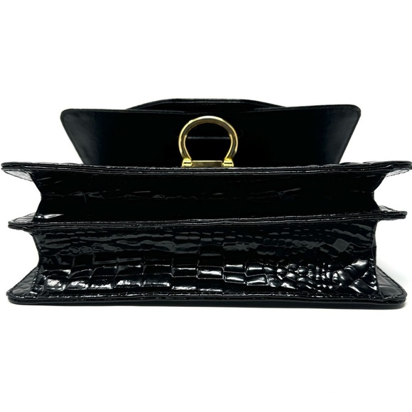 Celine Vintage Black Patent Embossed Crossbody – Extremely Rare, COA Included - Picture 13 of 16